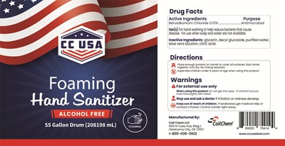 208198 mL Drum Label (55 Gal Foaming Hs Label)
